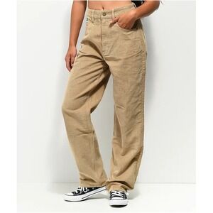 Empyre Corduroy Women's Sz 6 Tori 90s Skate Pants Straight Leg Y2K Khaki Tan